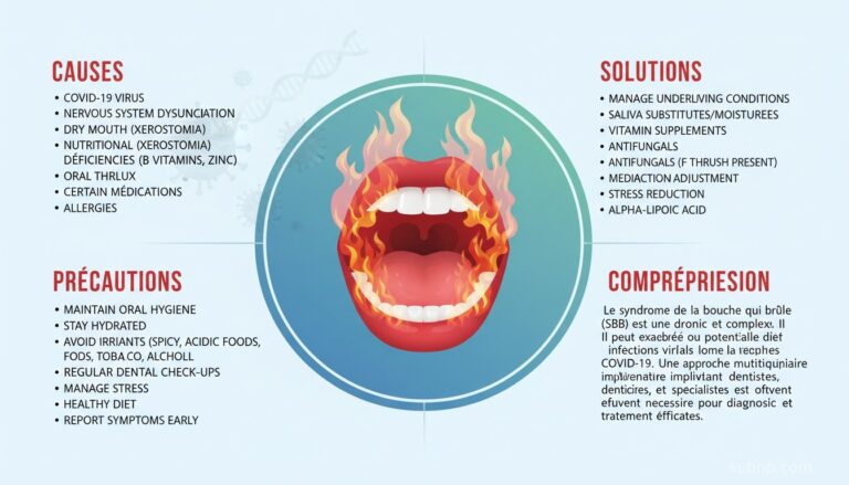 Bouche qui brûle : causes solutions & précautions